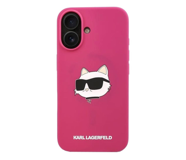 Karl Lagerfeld Silicone Choupette Head Print do iPhone 16 fuksja - 1278264 - zdjęcie 2